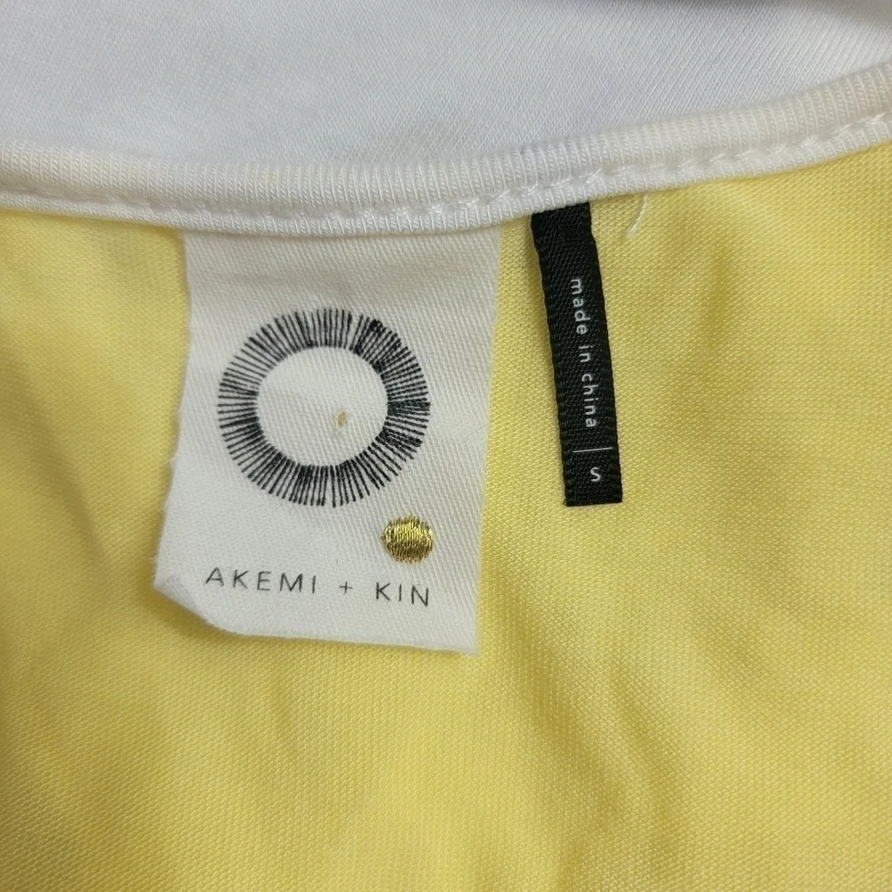 ANTHROPOLOGIE Akemi + Kin Lace Tank Top Cami Yellow White Size Small - Picture 8 of 8